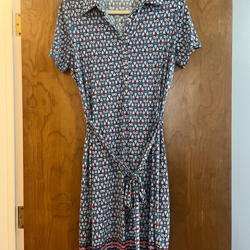 Max Studio Floral Patterned Dress with Belt